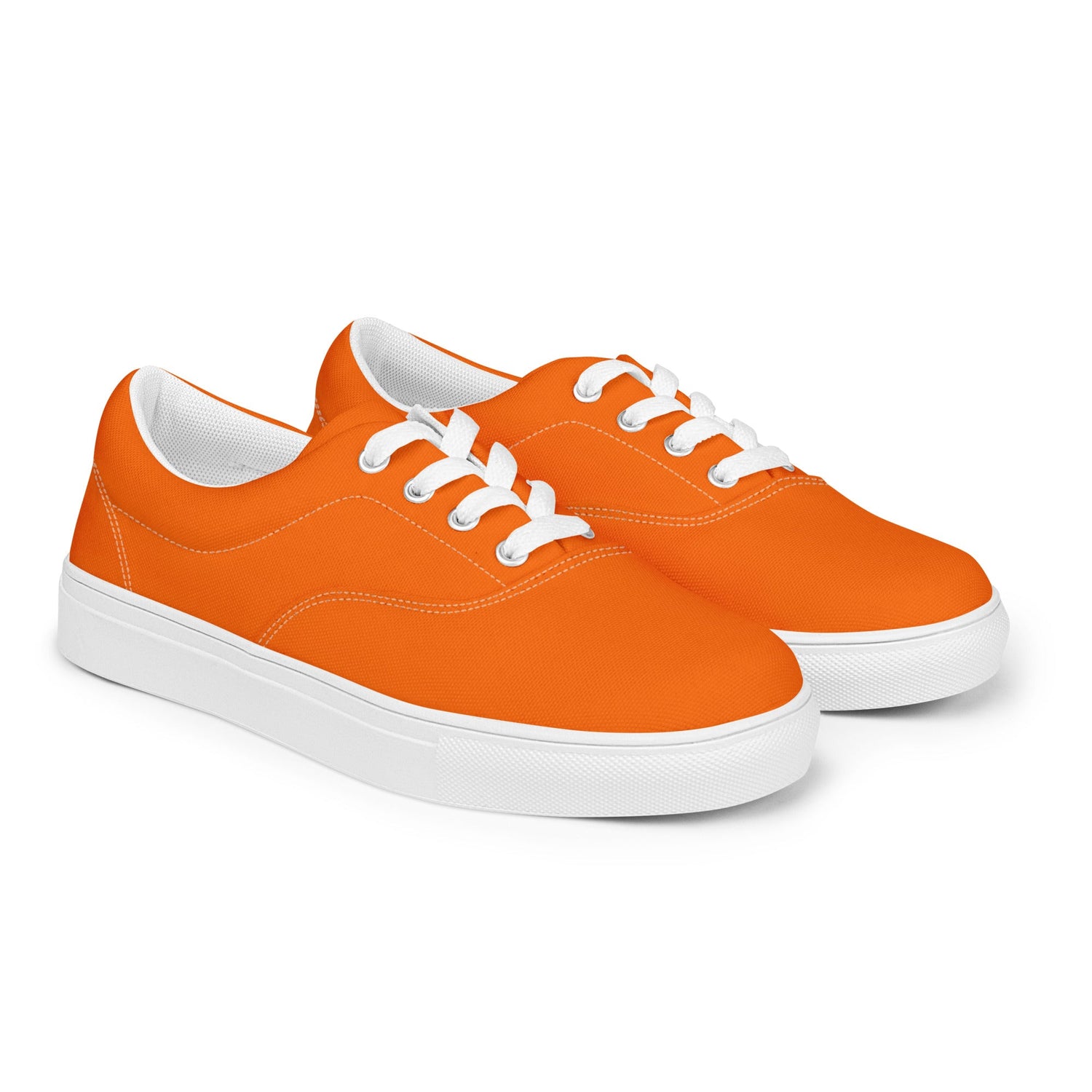 klasneakers Women’s lace-up canvas shoes - Electric Orange