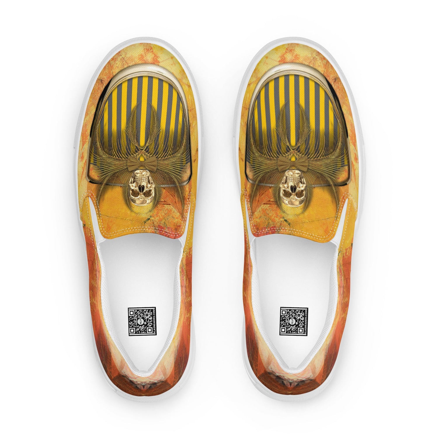 klasneakers Women’s slip-on canvas shoes - Gold Skull