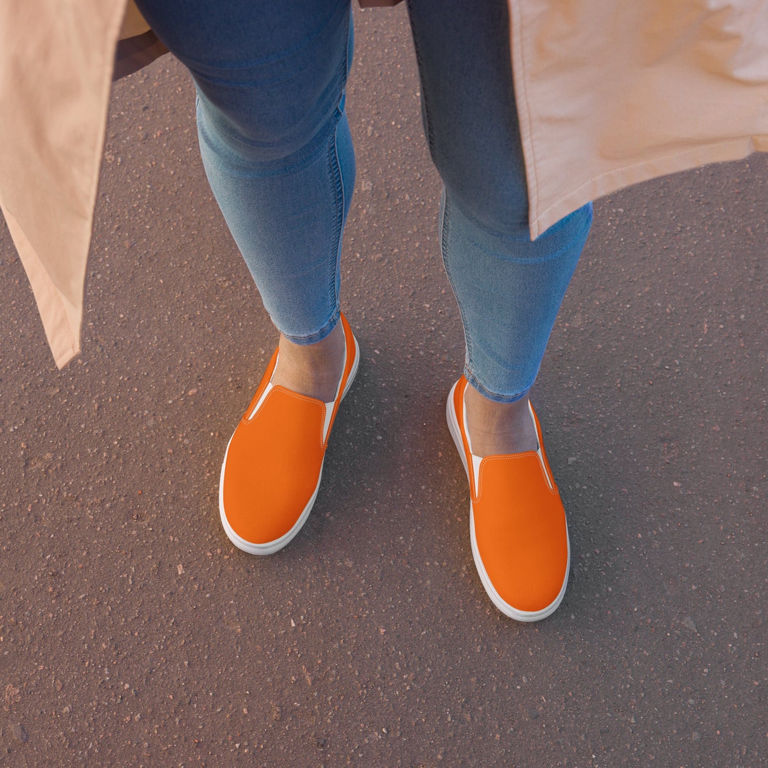 klasneakers Women’s slip-on canvas shoes - Electric Orange
