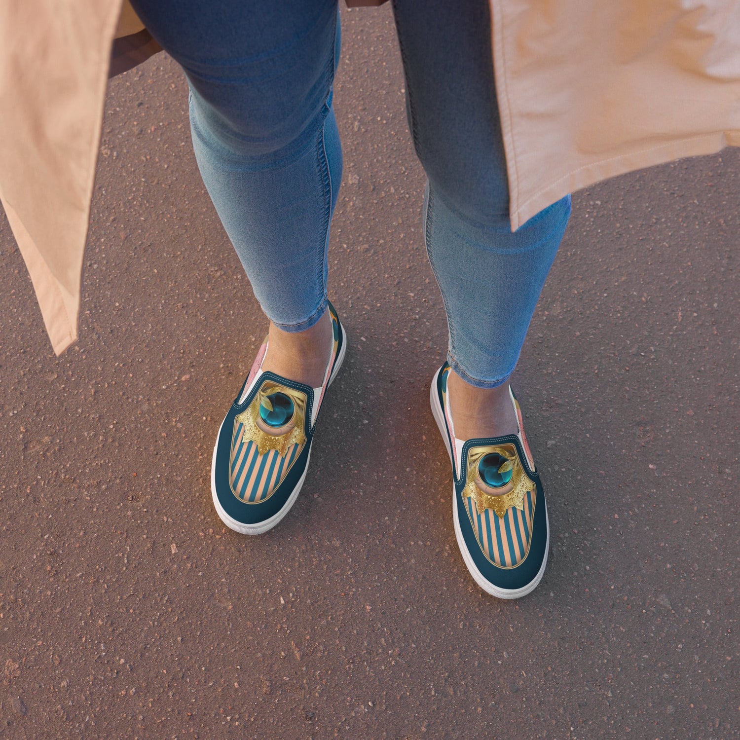 klasneakers Women’s slip-on canvas shoes - Blue Orb
